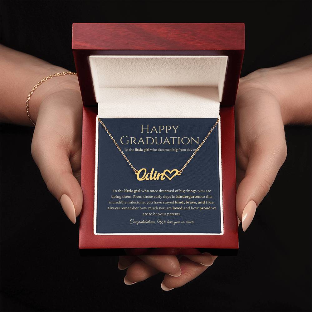 Happy Graduation: Personalized Name Necklace for Your Little Girl