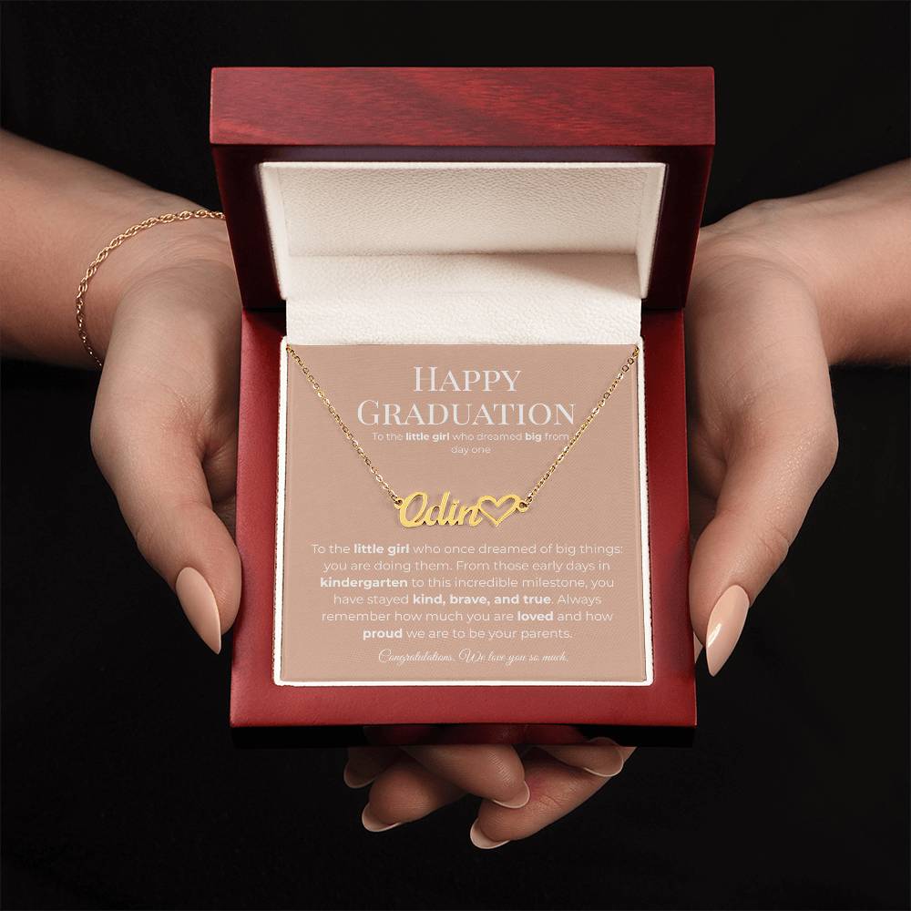 Happy Graduation: Personalized Name Necklace for Your Little Girl