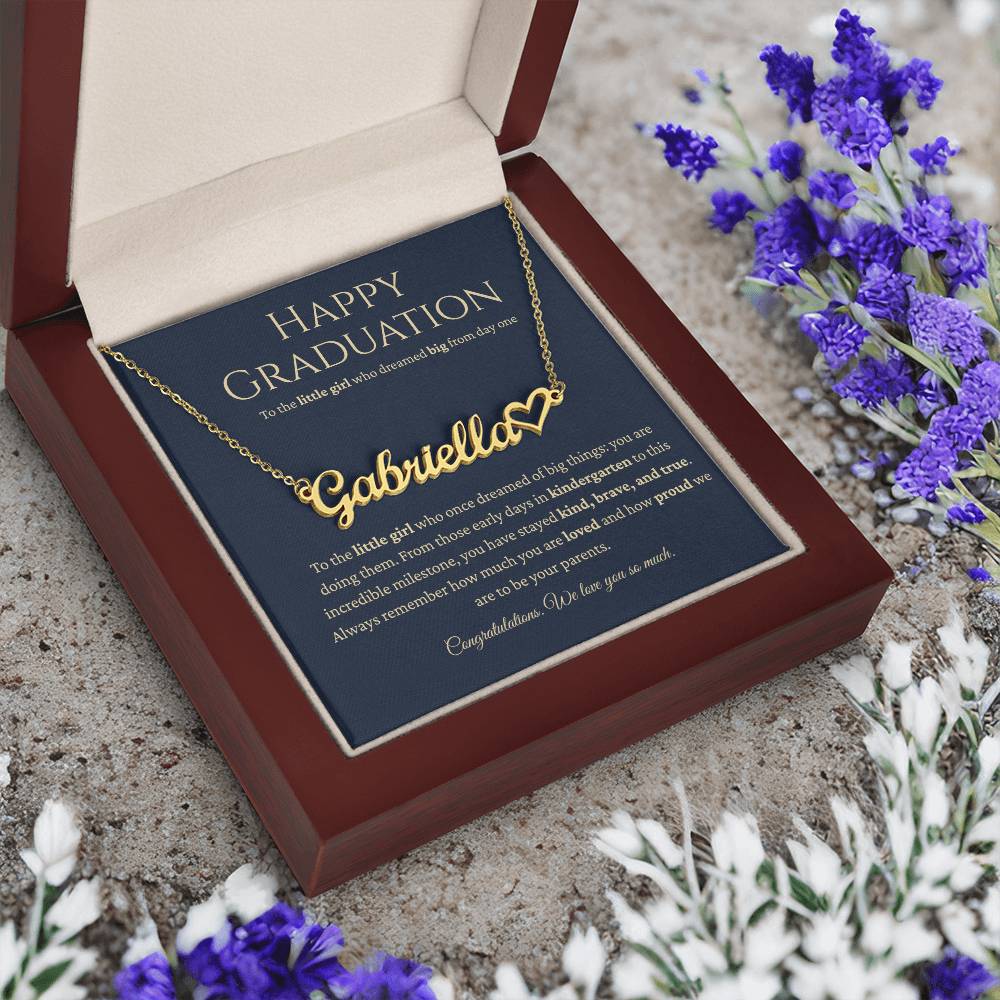 Happy Graduation: Personalized Name Necklace for Your Little Girl