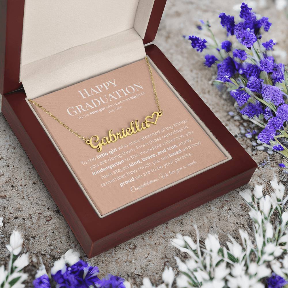 Happy Graduation: Personalized Name Necklace for Your Little Girl