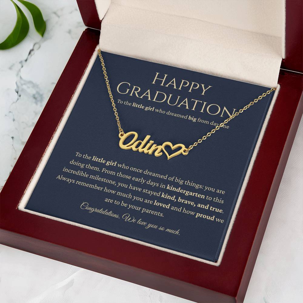 Happy Graduation: Personalized Name Necklace for Your Little Girl