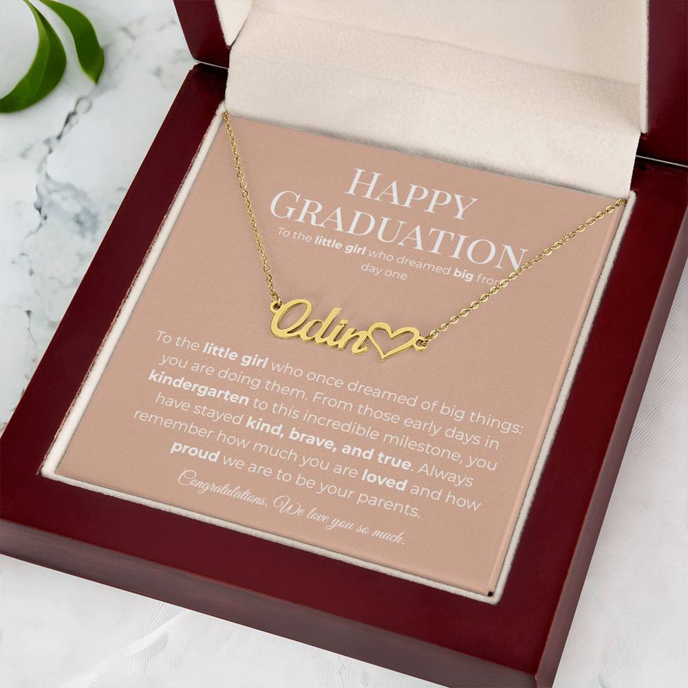 Happy Graduation: Personalized Name Necklace for Your Little Girl