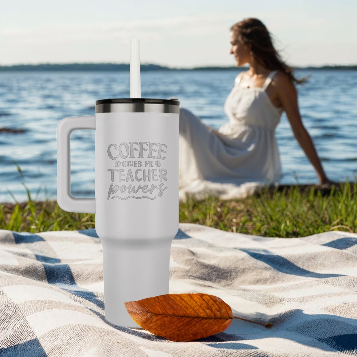 Coffee Gives Me Teacher Powers - Pinnacle 40oz Tumbler - Gift For Teacher