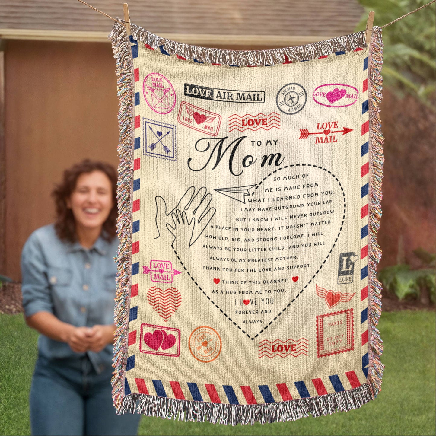 To My Mom - Heirloom Woven Blanket