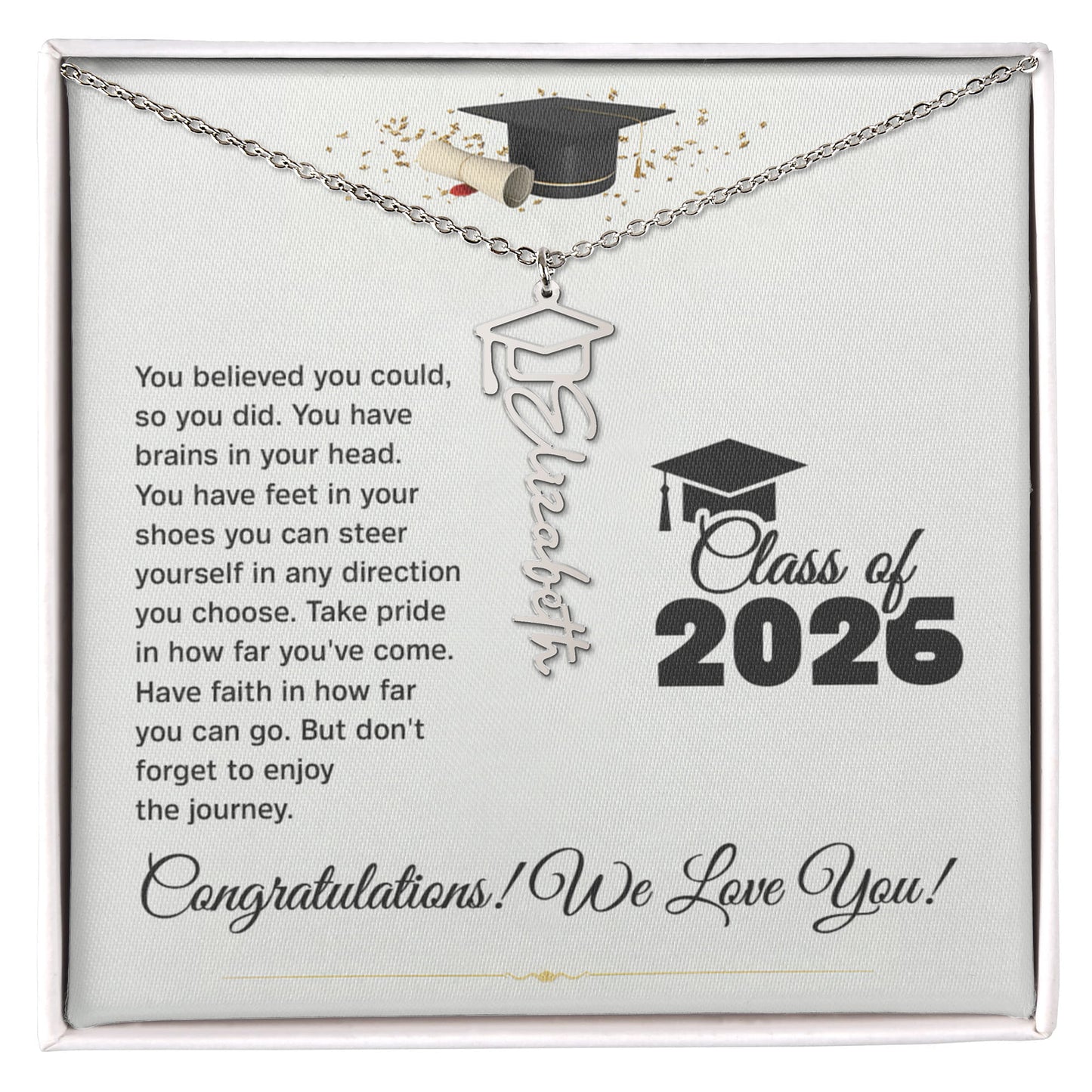 Personalized Graduation Name Necklace