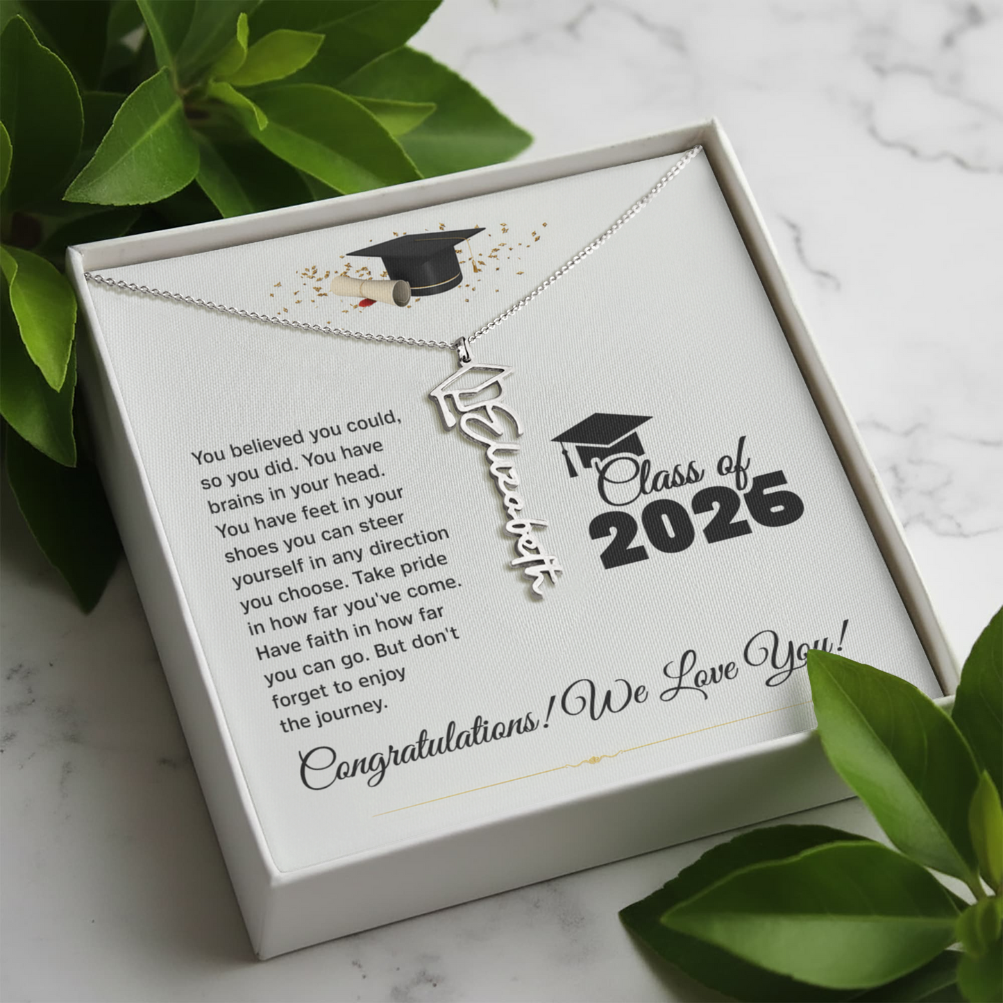 Personalized Graduation Name Necklace