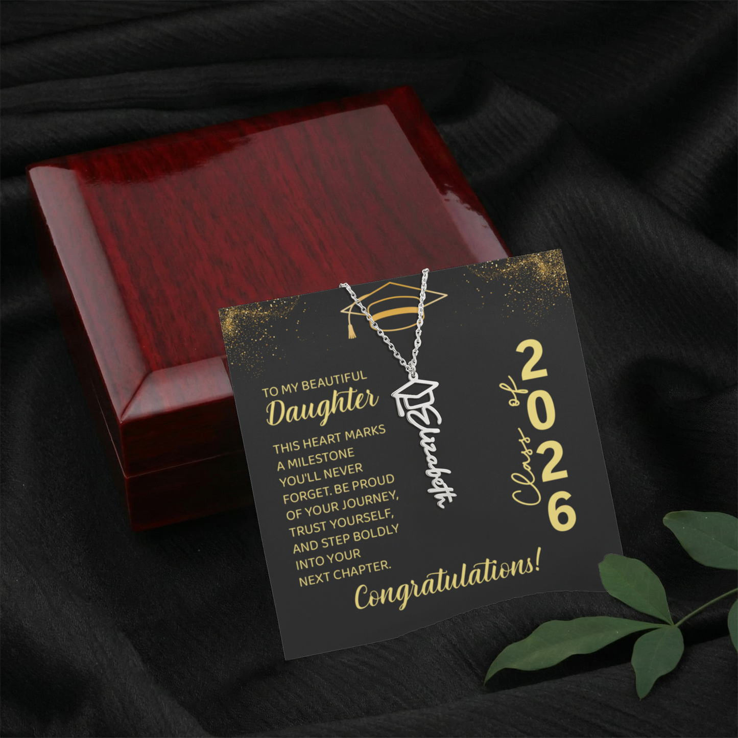 Class of 2026 Personalized Graduation Name Necklace with Gift Box