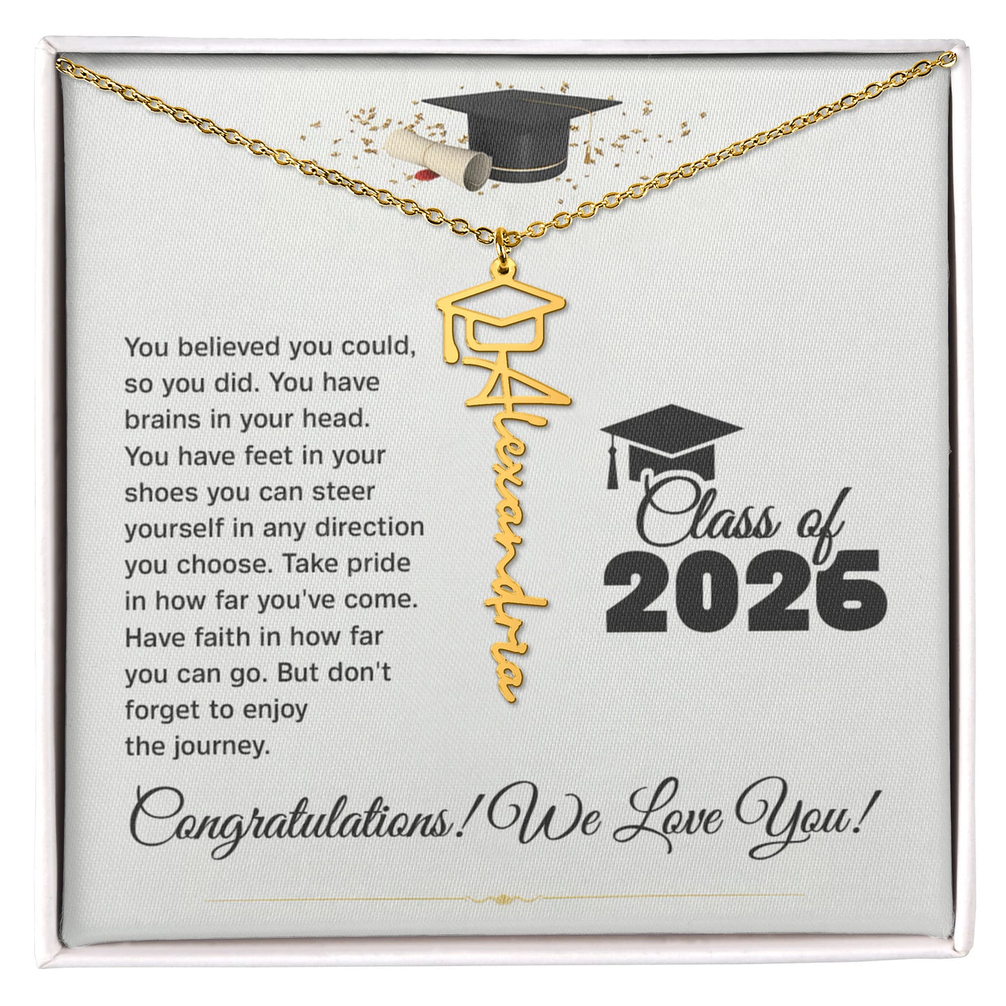 Personalized Graduation Name Necklace