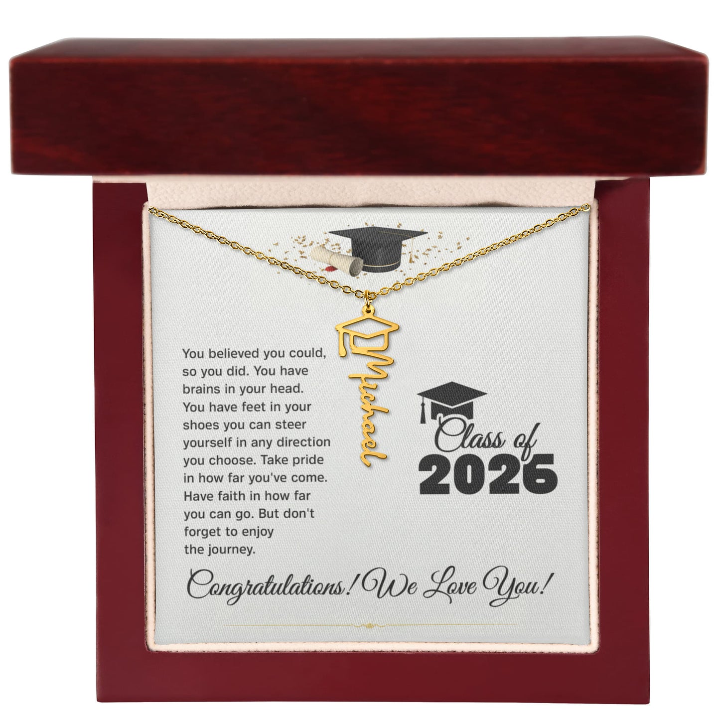 Personalized Graduation Name Necklace