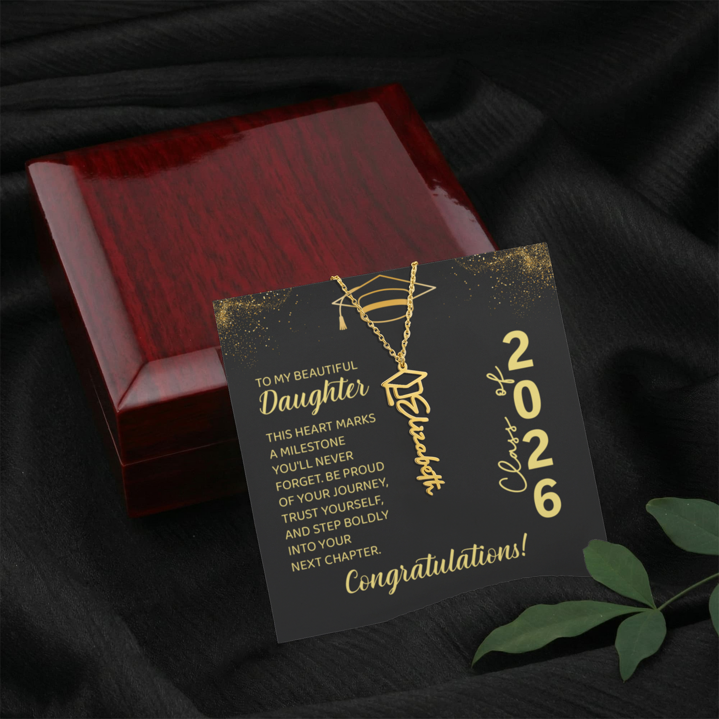 Class of 2026 Personalized Graduation Name Necklace with Gift Box