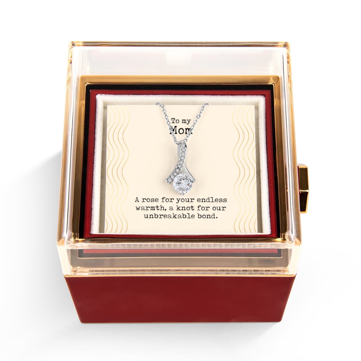 To my Mom - Alluring Beauty with Rotating Rose Gift Box