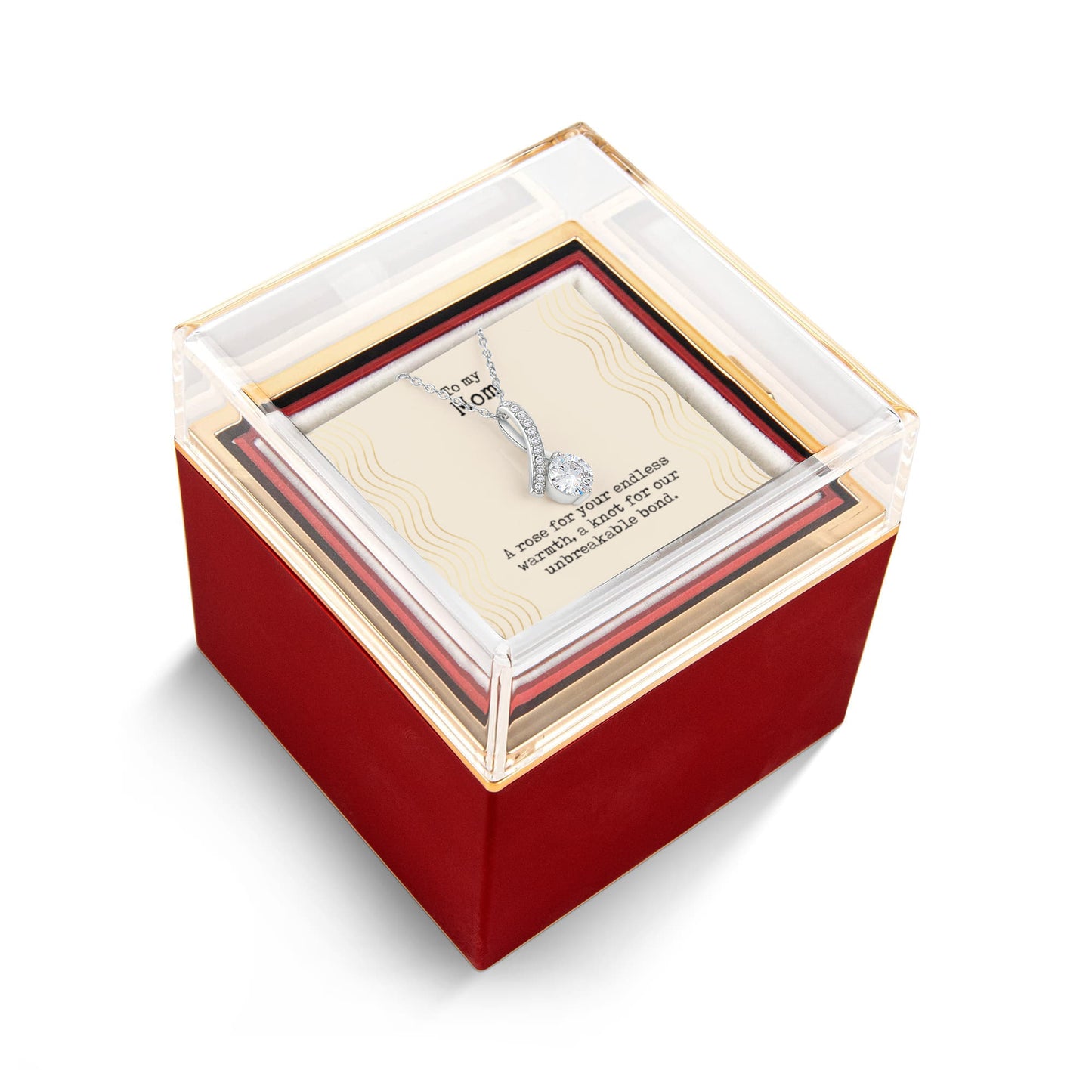 To my Mom - Alluring Beauty with Rotating Rose Gift Box