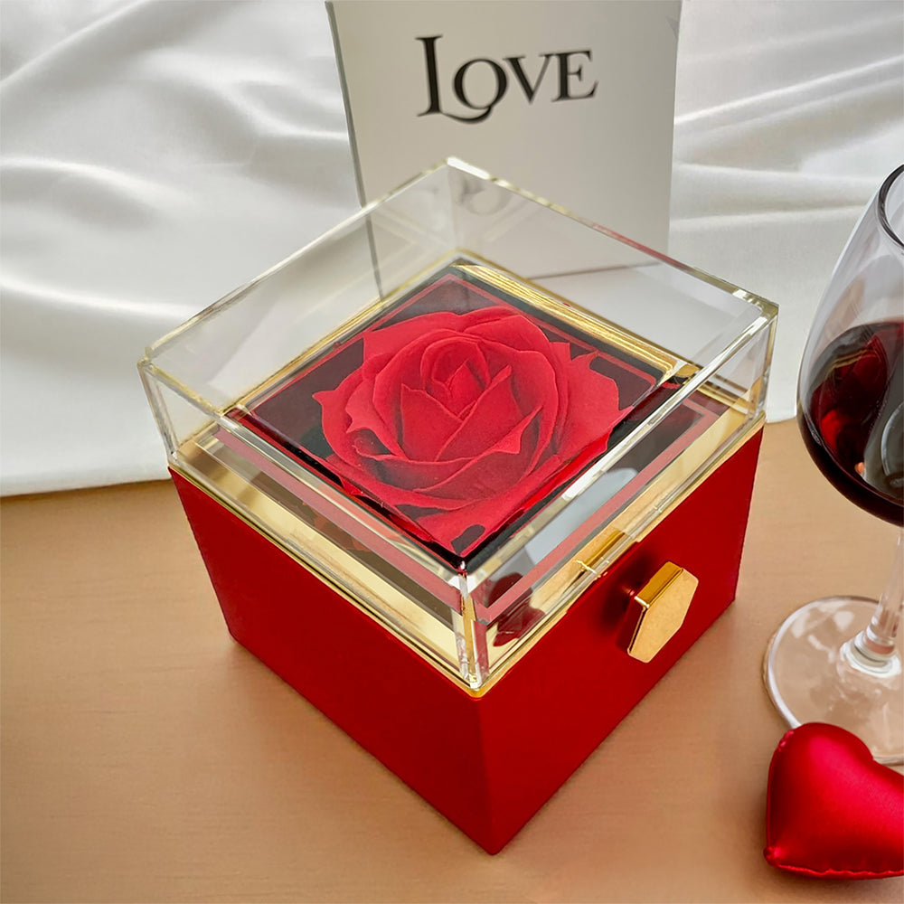 To my Mom - Alluring Beauty with Rotating Rose Gift Box