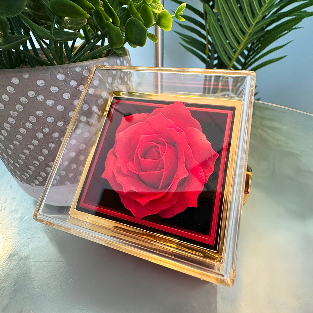 To my Mom - Alluring Beauty with Rotating Rose Gift Box