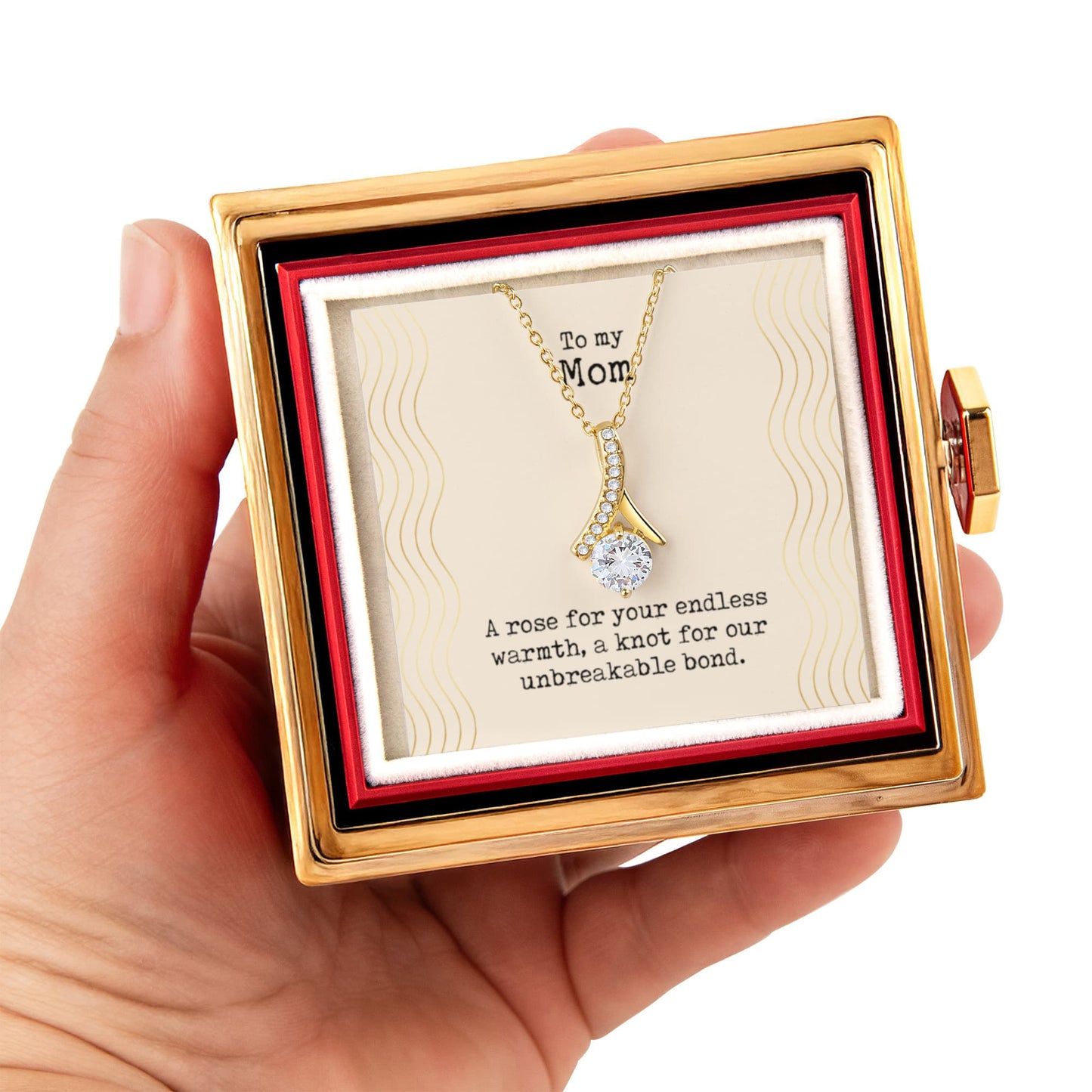 To my Mom - Alluring Beauty with Rotating Rose Gift Box