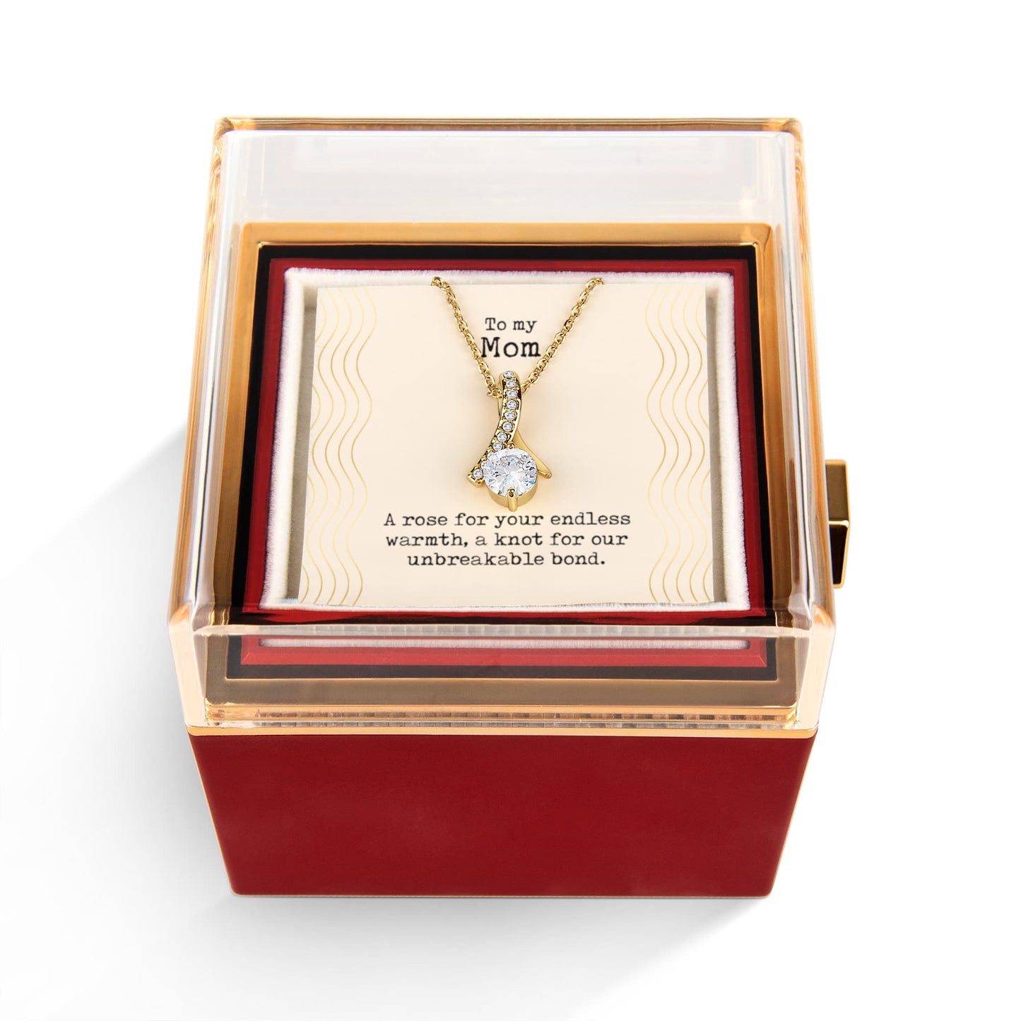 To my Mom - Alluring Beauty with Rotating Rose Gift Box